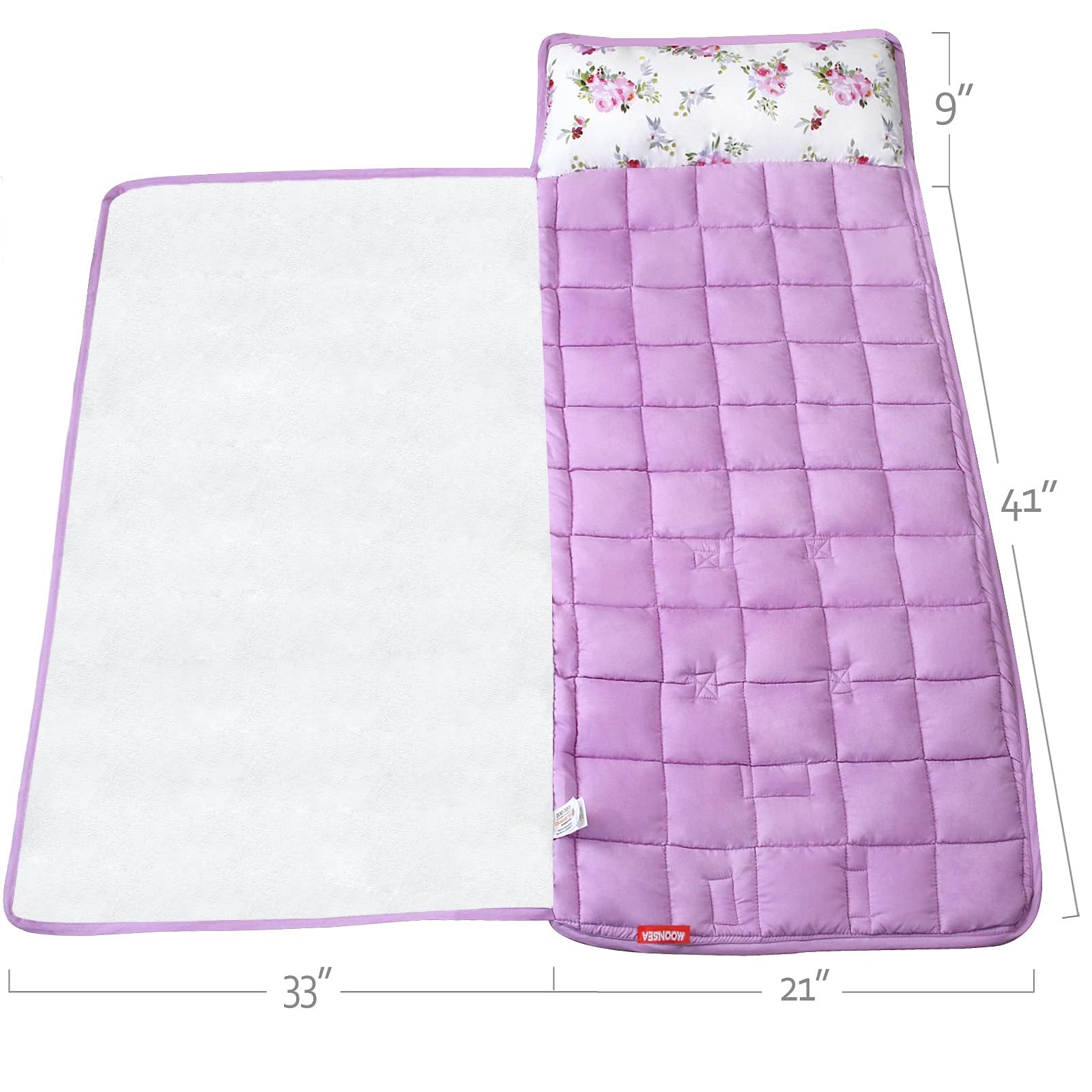 Moonsea nap mat easy-care fabric is machine washable and durable
