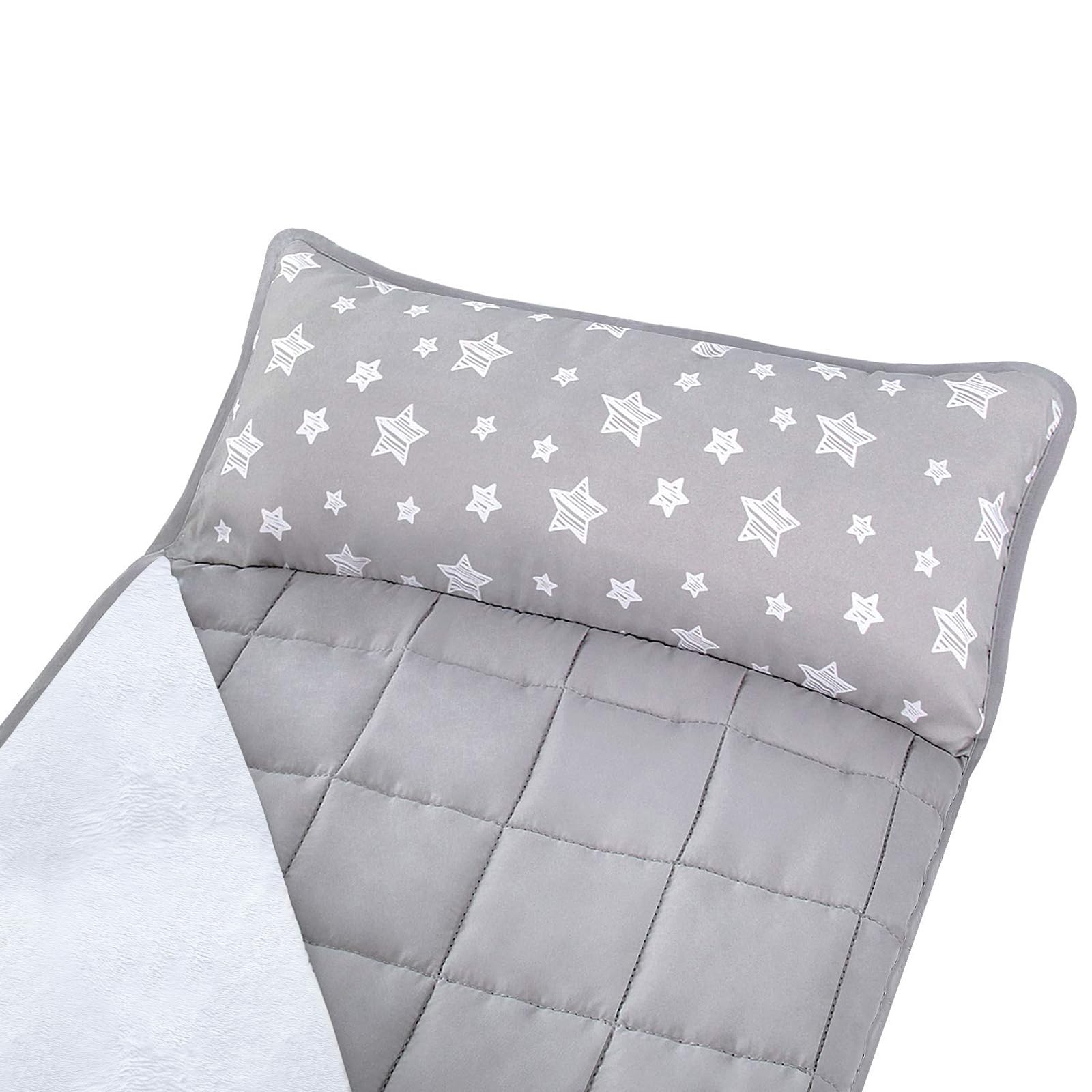 Moonsea nap mat with fleece blanket provides extra warmth and coziness.