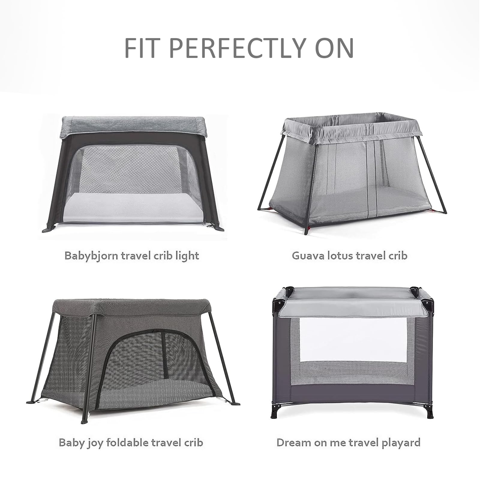 Moonsea machine-washable travel crib sheet for easy care on the go.