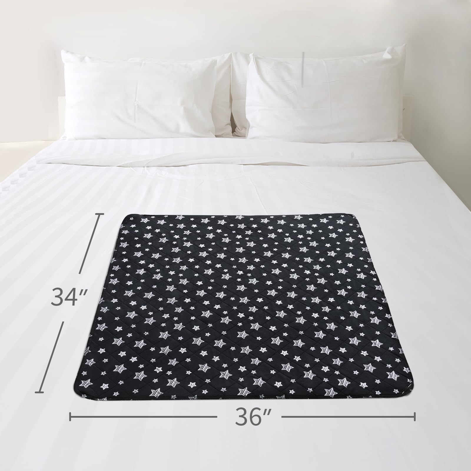 Moonsea 34x36 inch pad ready for repeated washing and reuse.