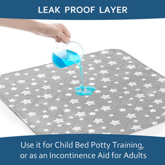 Moonsea bed pad quilted detail highlights absorbent design and plush feel.