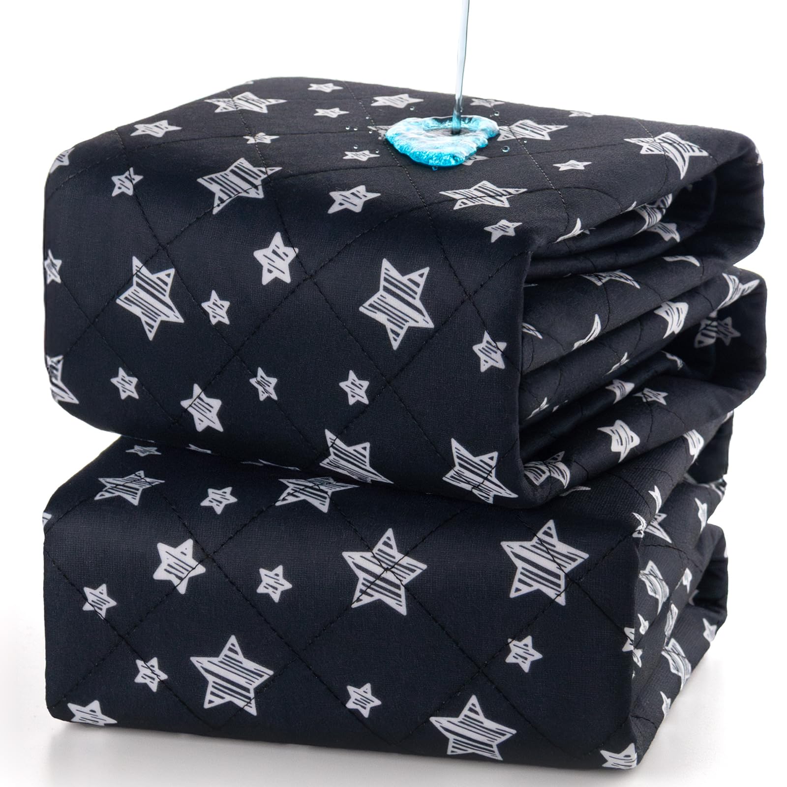 Moonsea waterproof bed pad top view showing quilted surface for quick absorption.