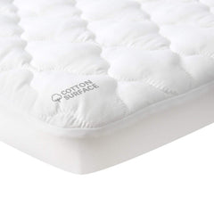 Moonsea mini crib mattress pad with waterproof layer protecting baby’s sleep area