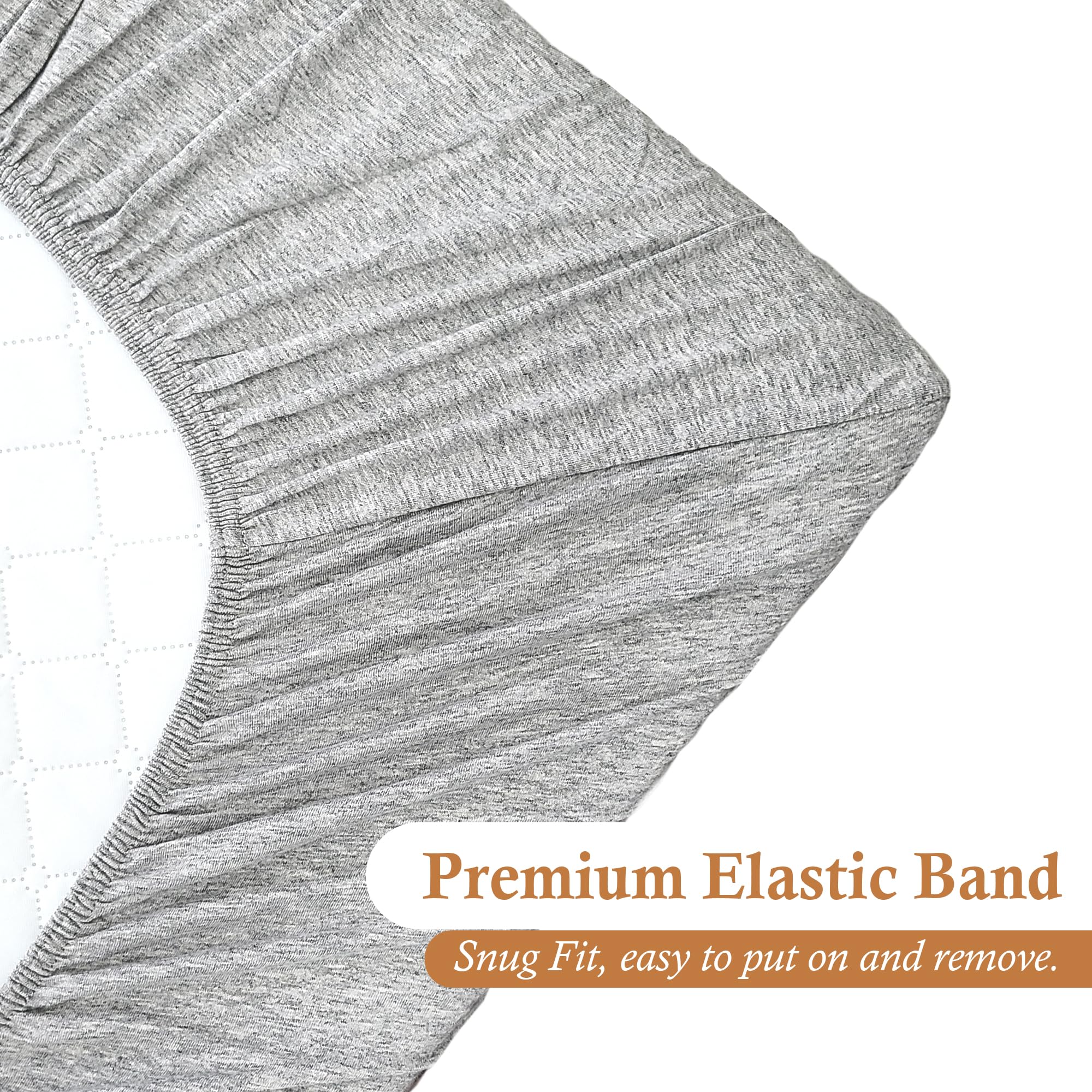 Moonybaby crib sheet demonstrates easy-on, easy-off snug fit.