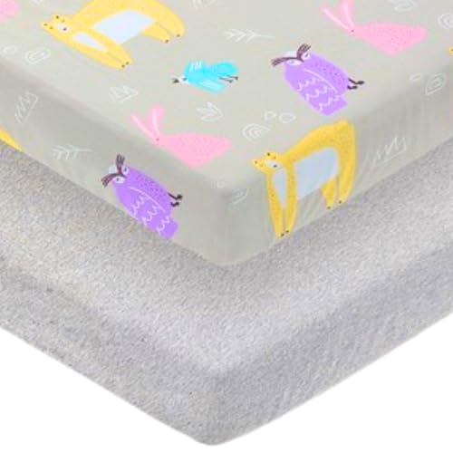 Moonybaby crib sheets 2-pack closeup of organic cotton texture for soft sleep surface.