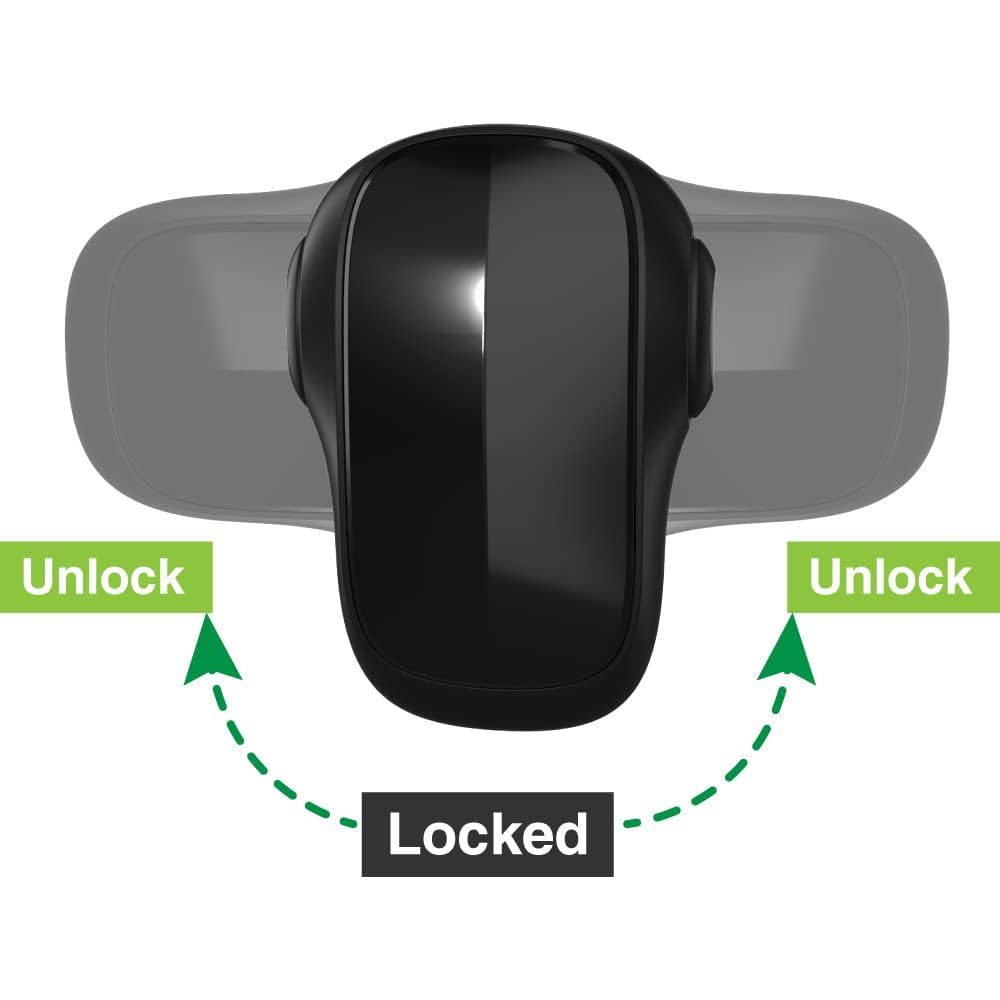 Jet-black Moonybaby lock features heat-resistant front for kitchen use.