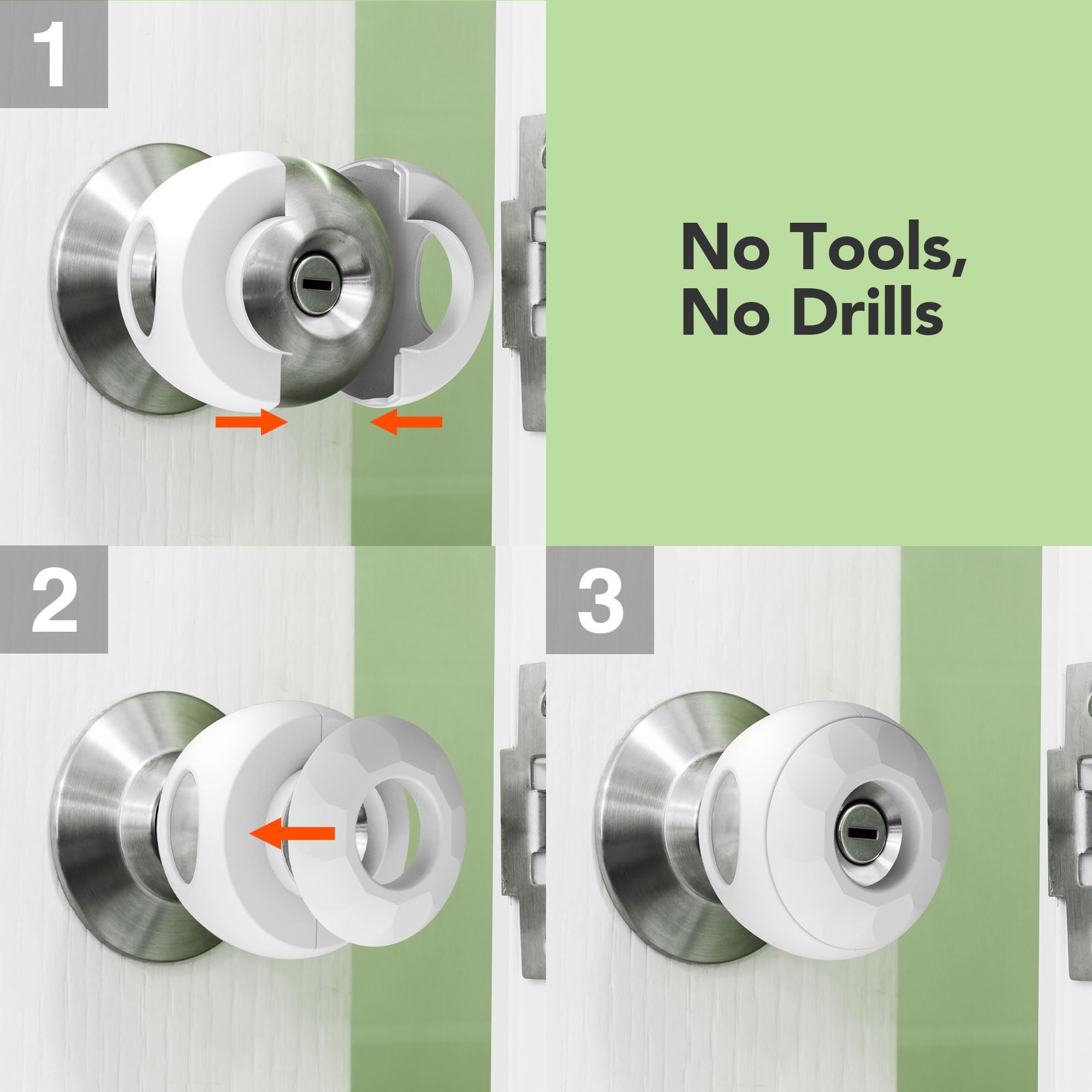 Moonybaby standard door-knob fit blends with decor