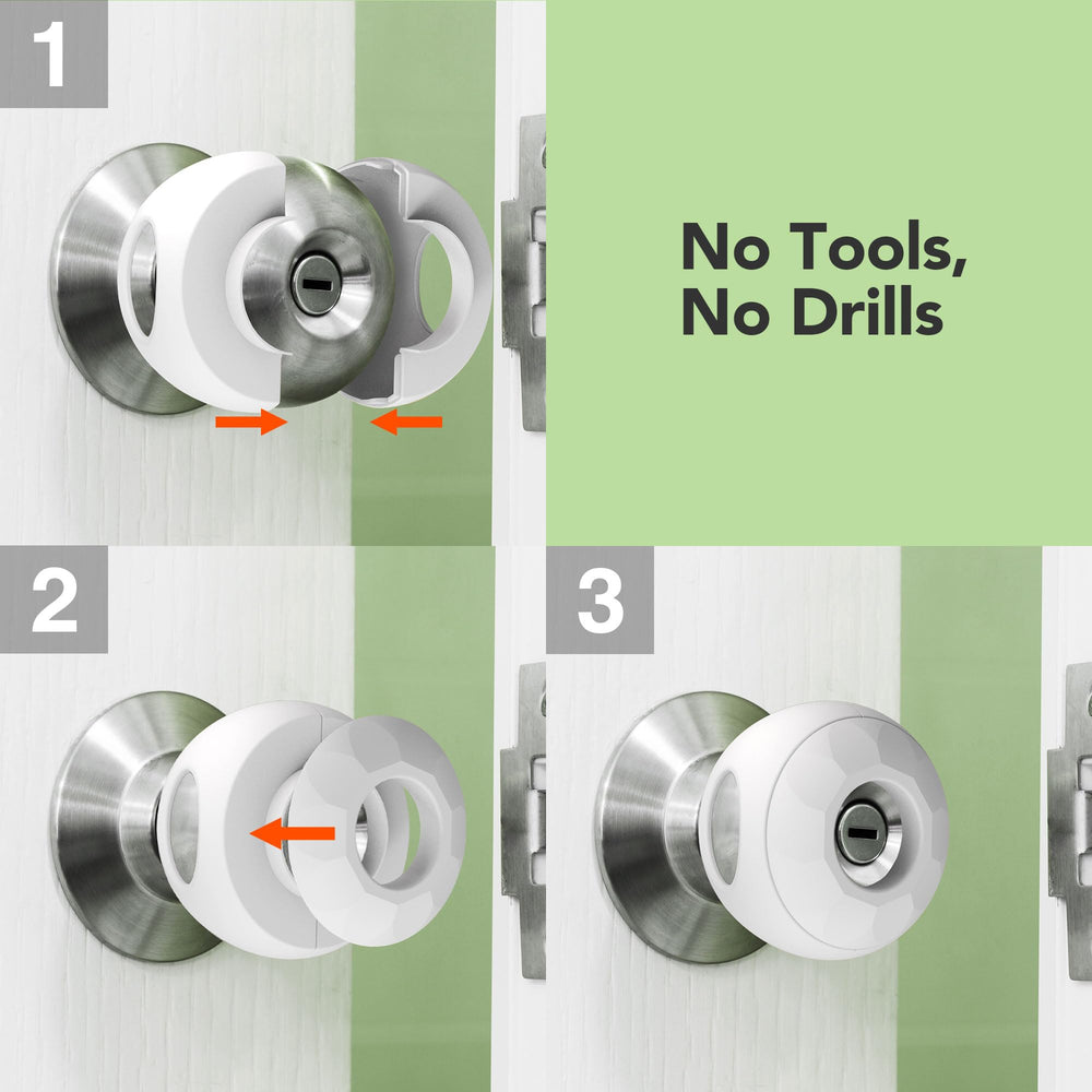 Moonybaby standard door-knob fit blends with decor