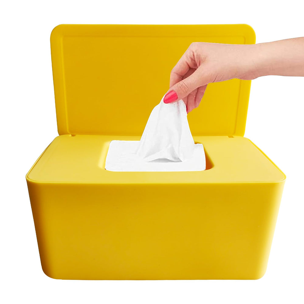 Moorfowl Baby Wipe Dispenser front view showing minimalist design for modern bathroom.