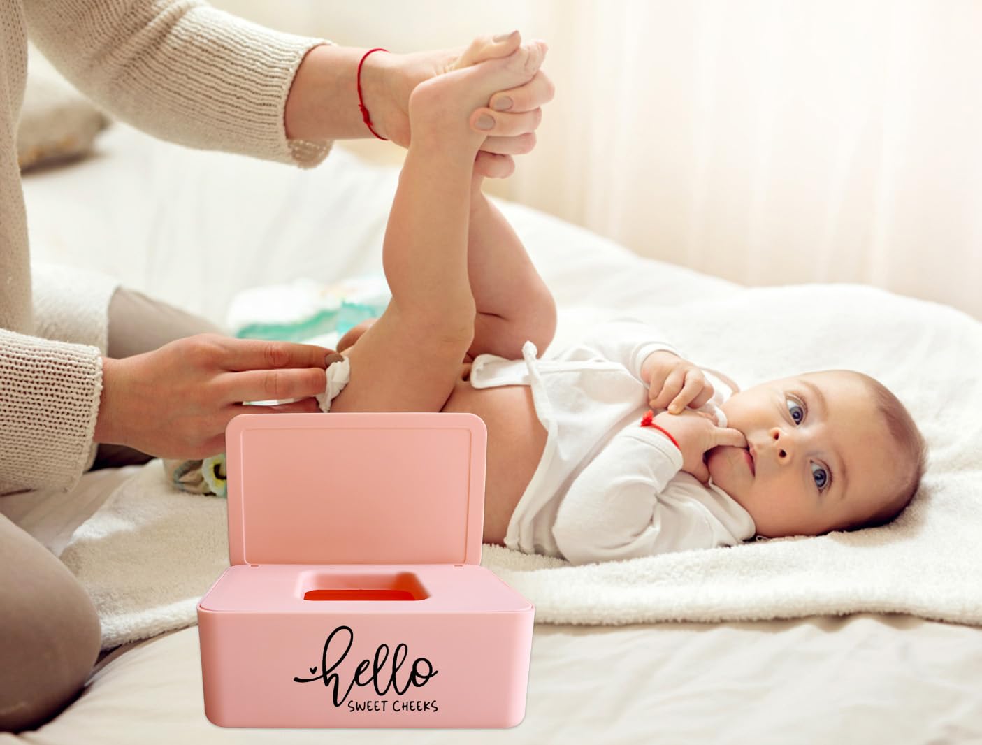 Moorfowl bathroom decor wipes holder pink adds playful charm to the guest bathroom