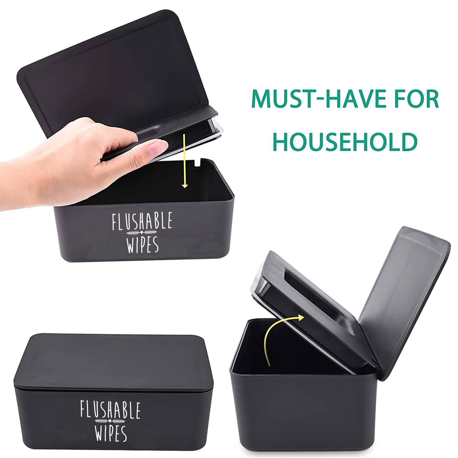Moorfowl bathroom wipes storage in chic modern design for bathrooms.