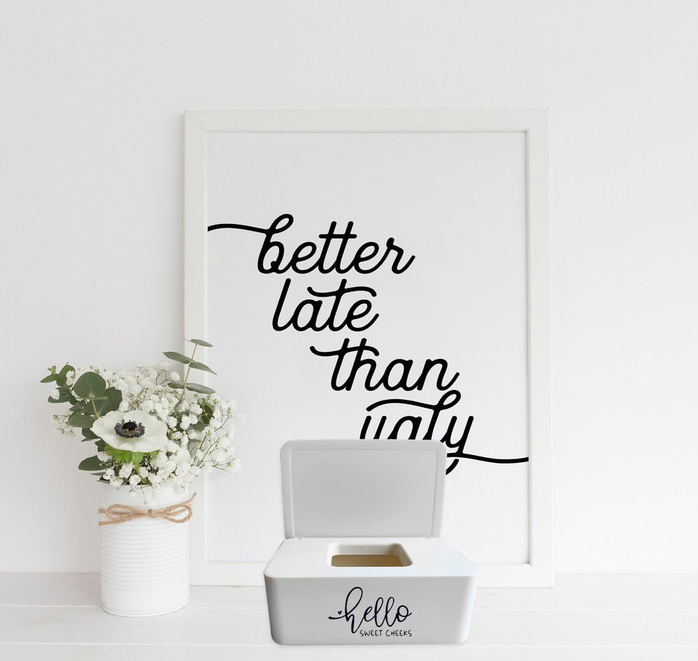 Moorfowl Hello Sweet Cheeks quotes bring humor while keeping wipes accessible