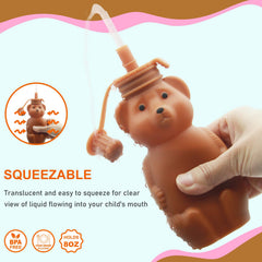 Clear measurement markings on Mootikar Honey Bear cup aid portion tracking
