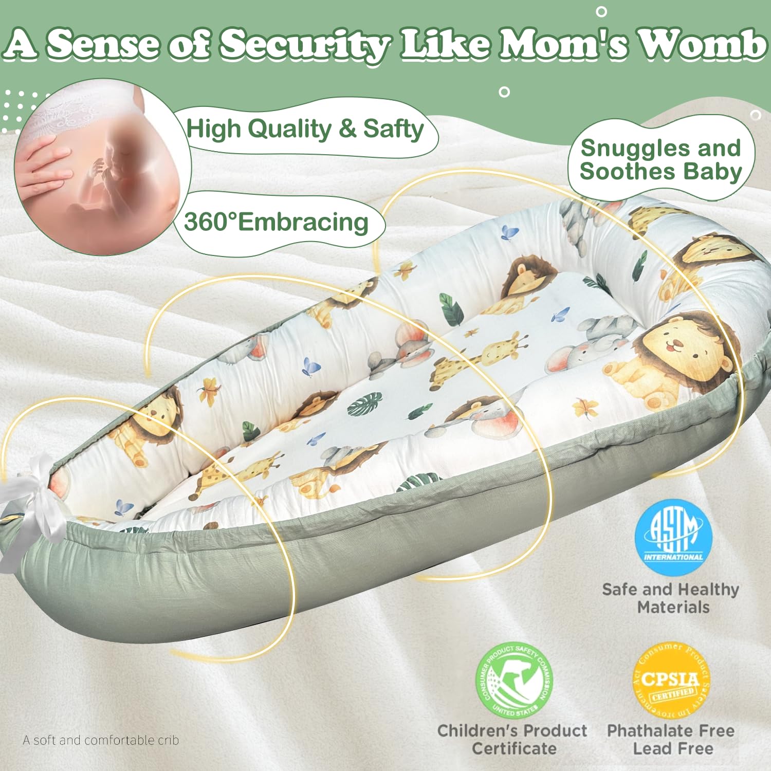 Breathable mesh bumper detail from Morabloomy lounger for air flow.