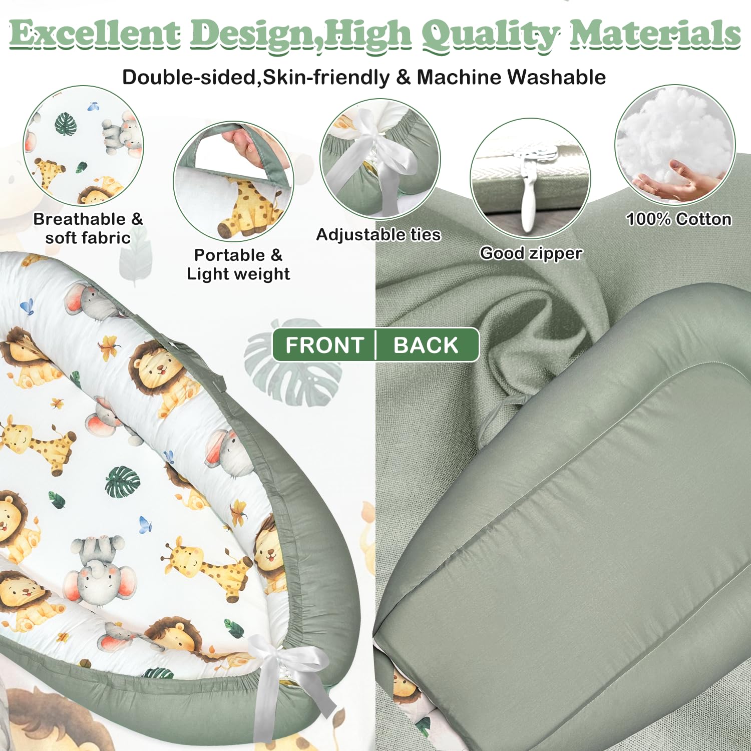 Lightweight Morabloomy lounger with ergonomic carry handle for room to room use.