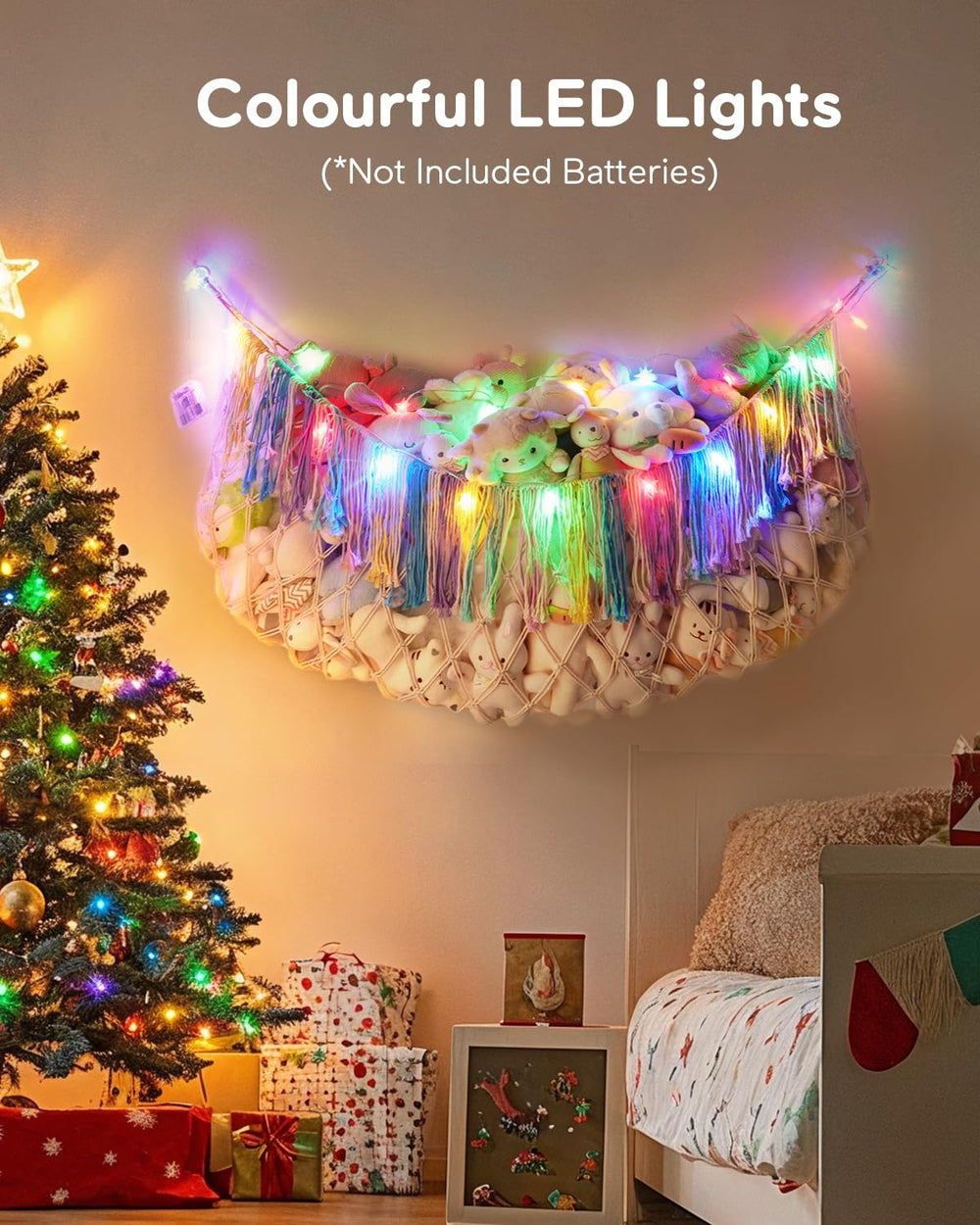 MORCCO large storage hammock extended to 60x18 inches for toys