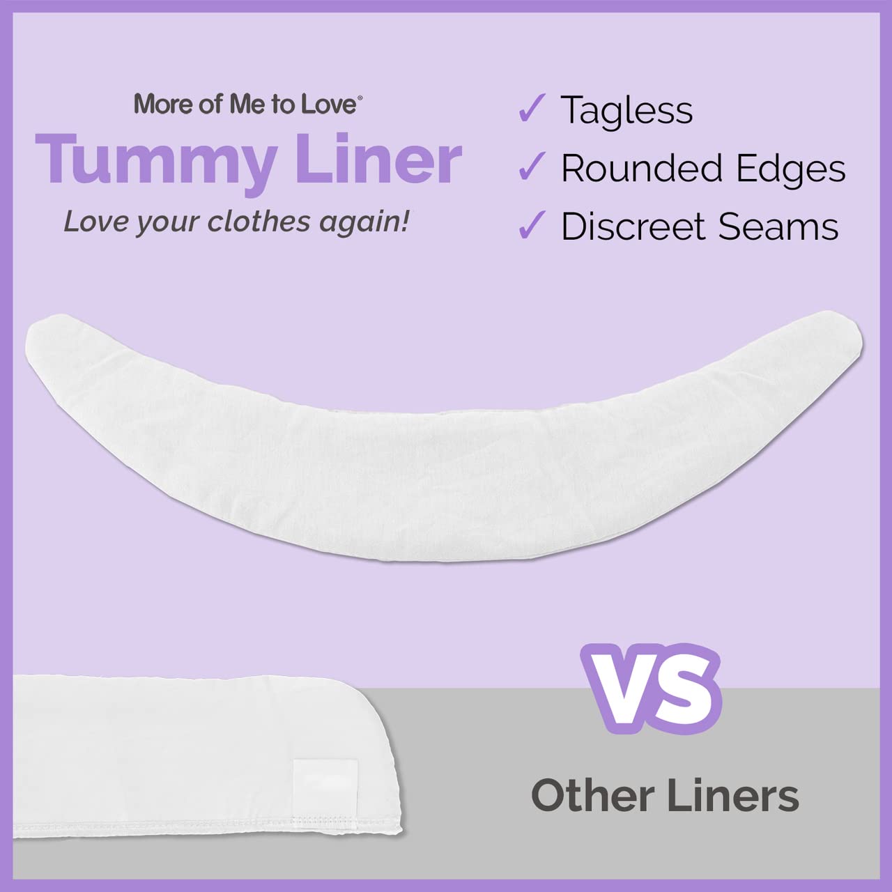 More of Me to Love tummy liner seamless design without tags for skin comfort