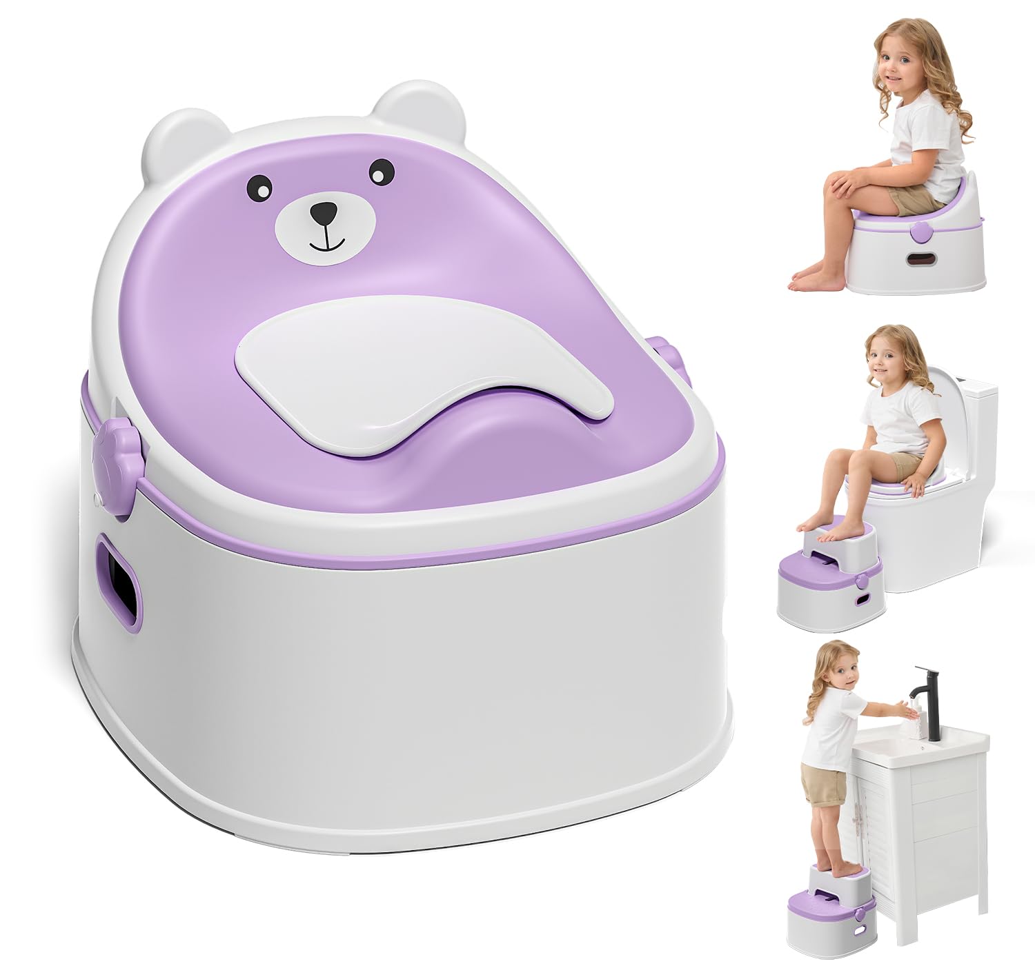 MoreFeel 3-in-1 potty trainer compact and versatile for growing toddlers.