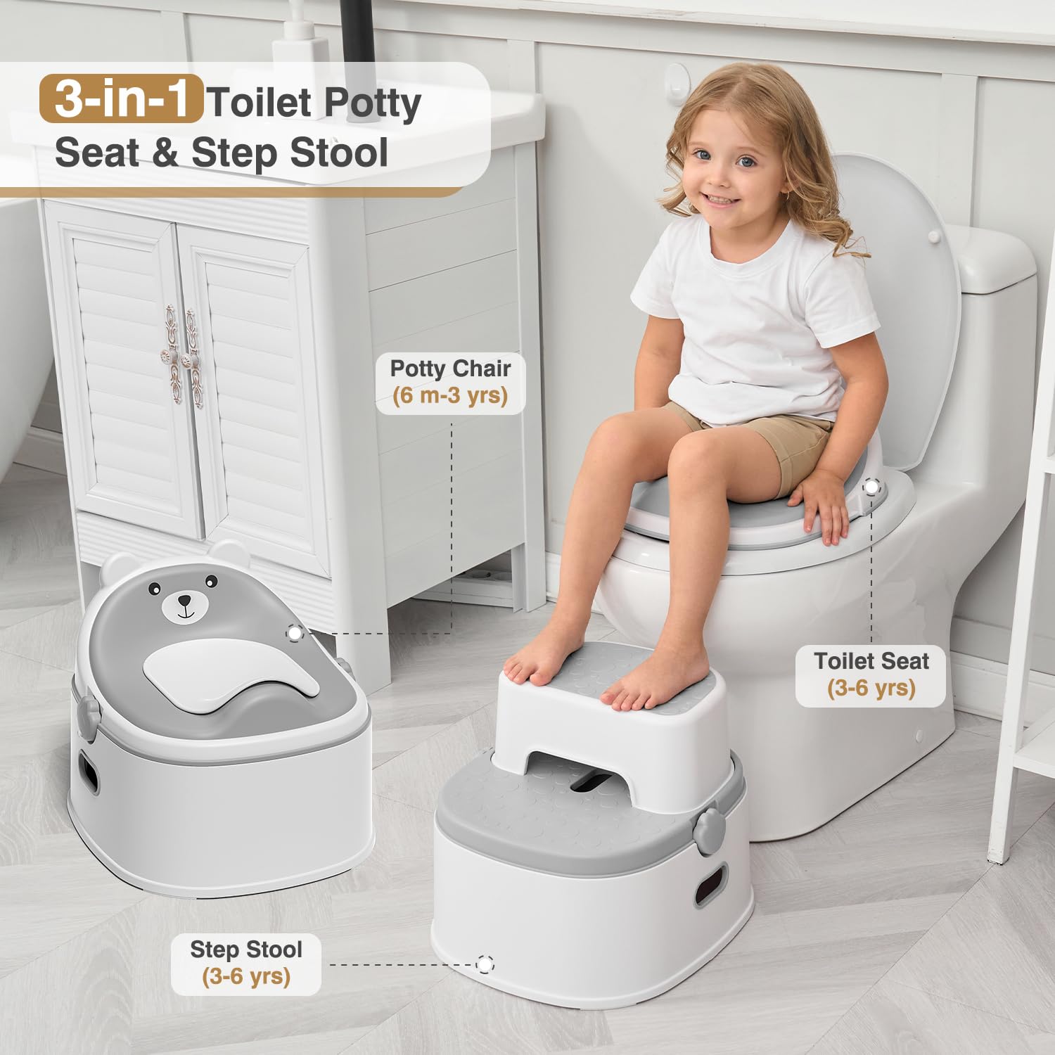 MoreFeel 3-in-1 potty converted to standard toilet seat