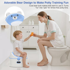 MoreFeel 3-in-1 toddler potty with step stool supports independent toilet use.