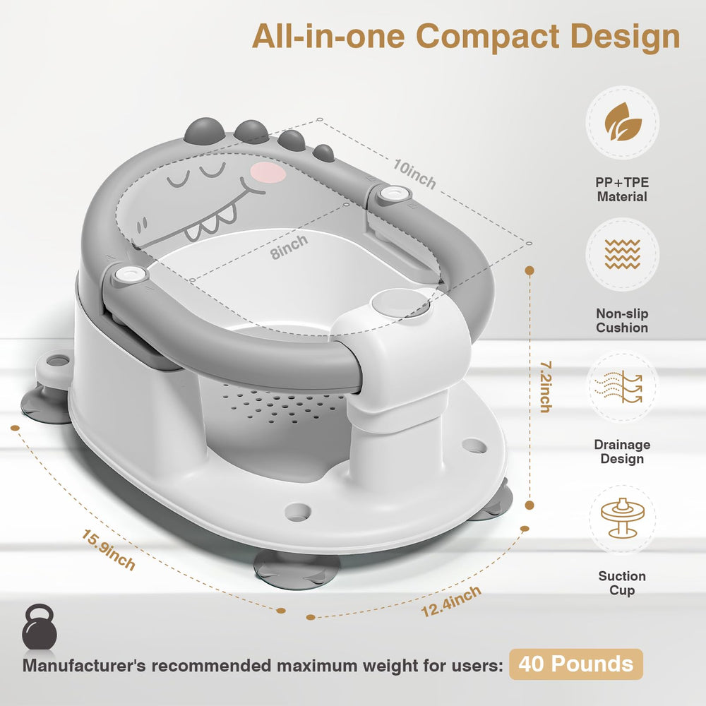 MoreFeel compact bath seat fits small tubs and saves space.
