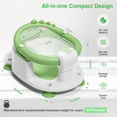 MoreFeel bath seat's compact size fits most tubs without crowding.
