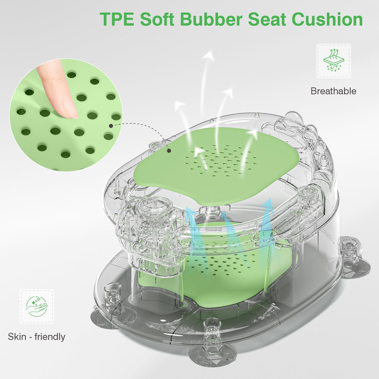 MoreFeel bath seat with one-click setup speeds safe transfers.