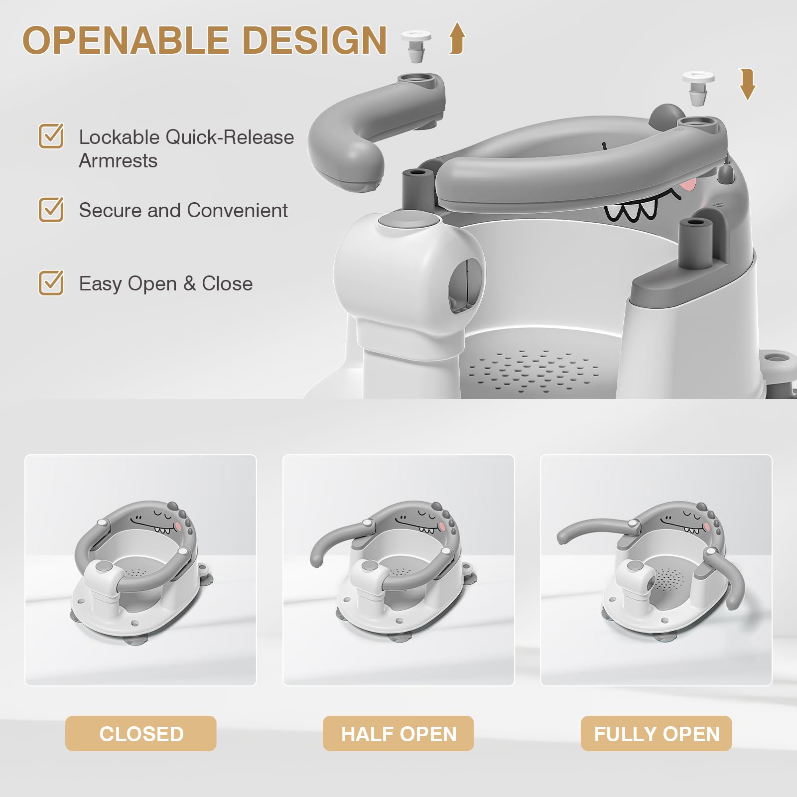 MoreFeel open design eases placing and lifting your baby safely.