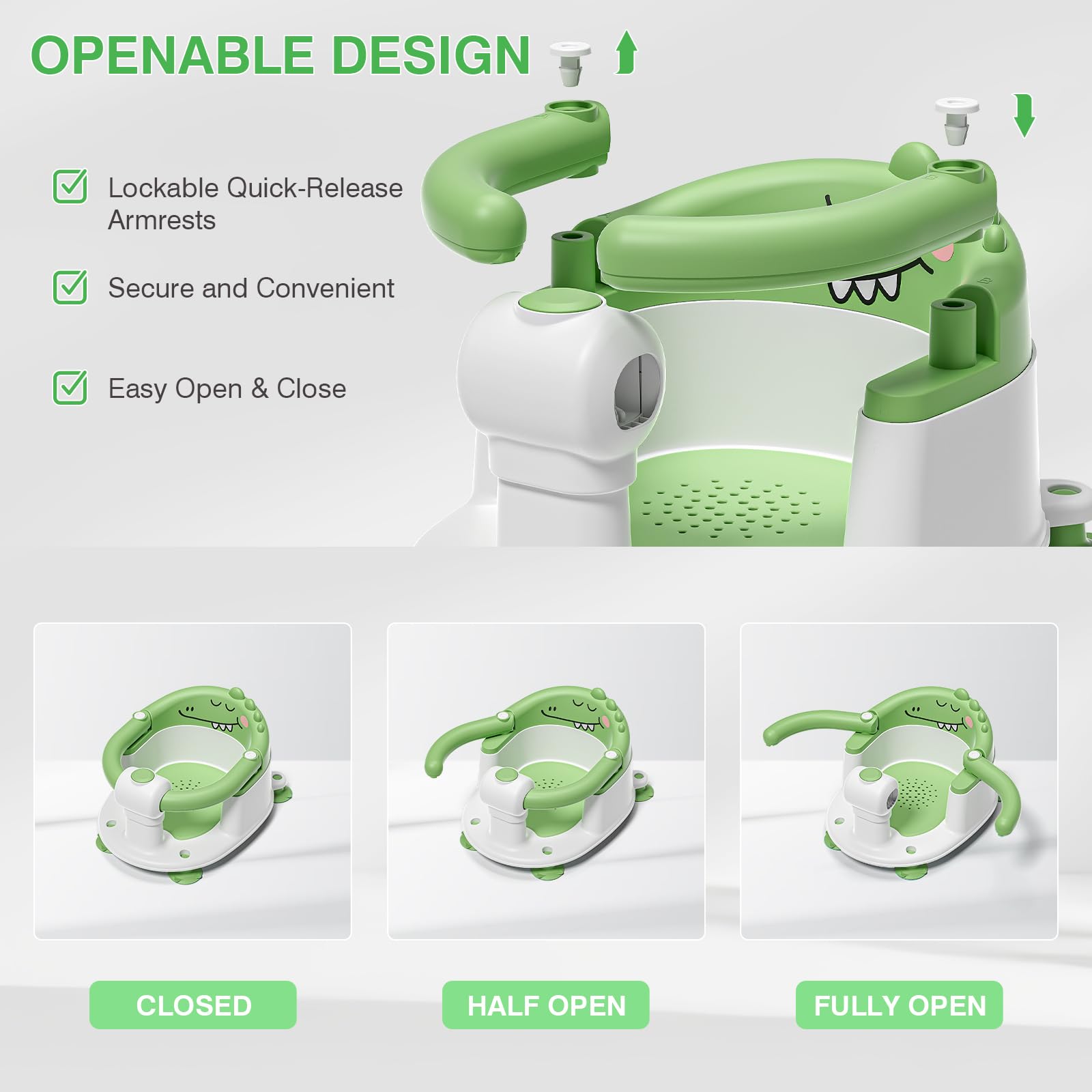 MoreFeel bath seat doubles as a sitting aid when out of water.