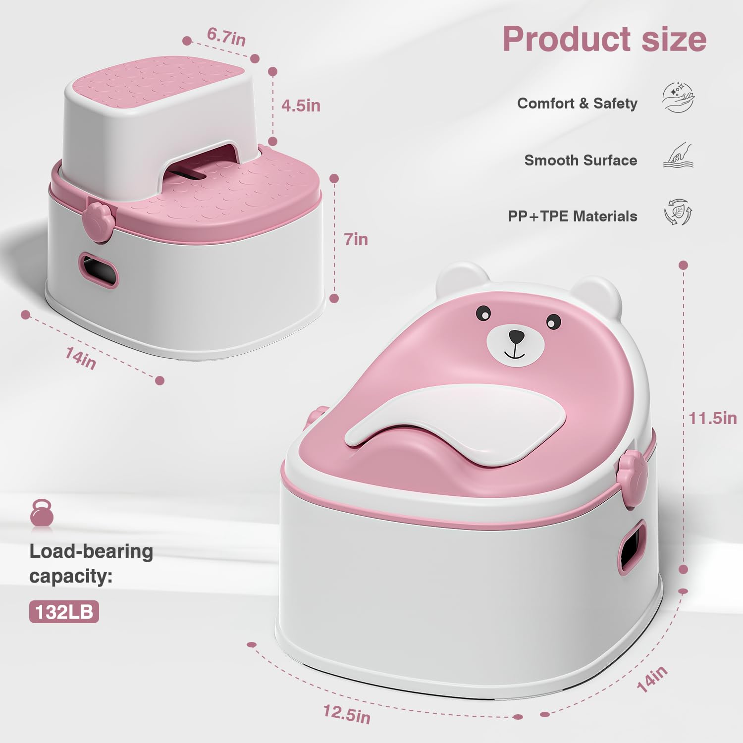 MoreFeel bear-design potty appeals to toddlers, making training feel friendly.