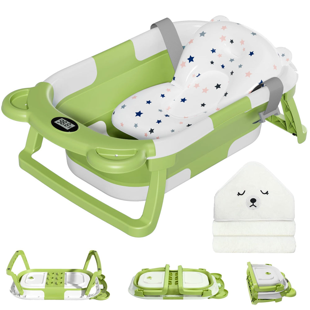 MoreFeel collapsible bathtub in setup showcasing space-saving design for busy homes