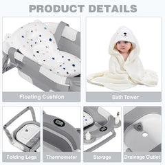 MoreFeel floating cushion provides gentle spine support during baths.