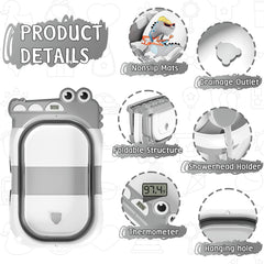 MoreFeel infant bath thermometer sensor monitors water temperature in real time.