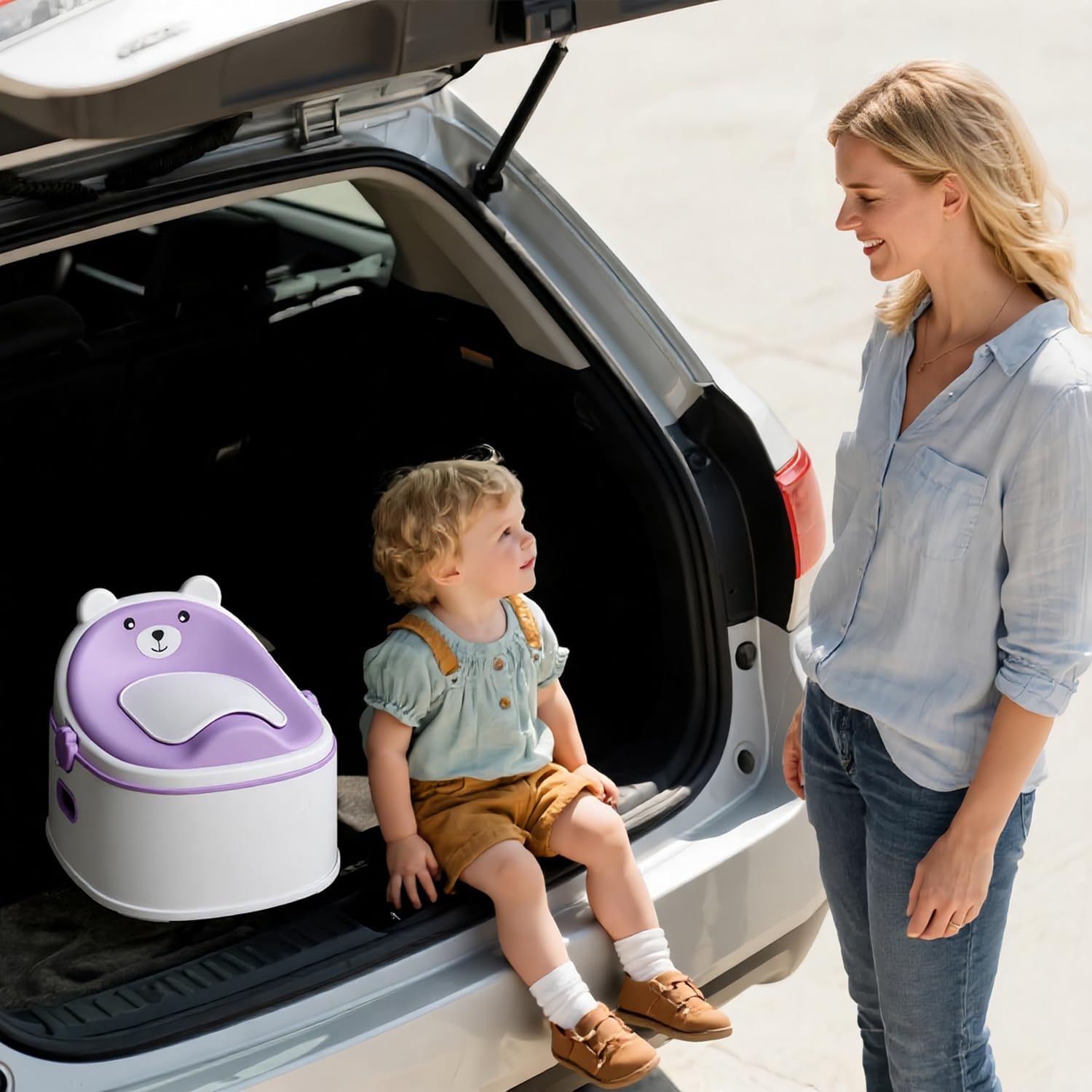 MoreFeel portable step stool with handles for travel and on-the-go training.