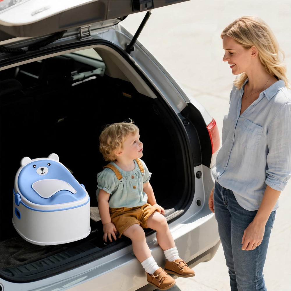 MoreFeel portable toddler potty is easy to carry for travel and grandma visits.