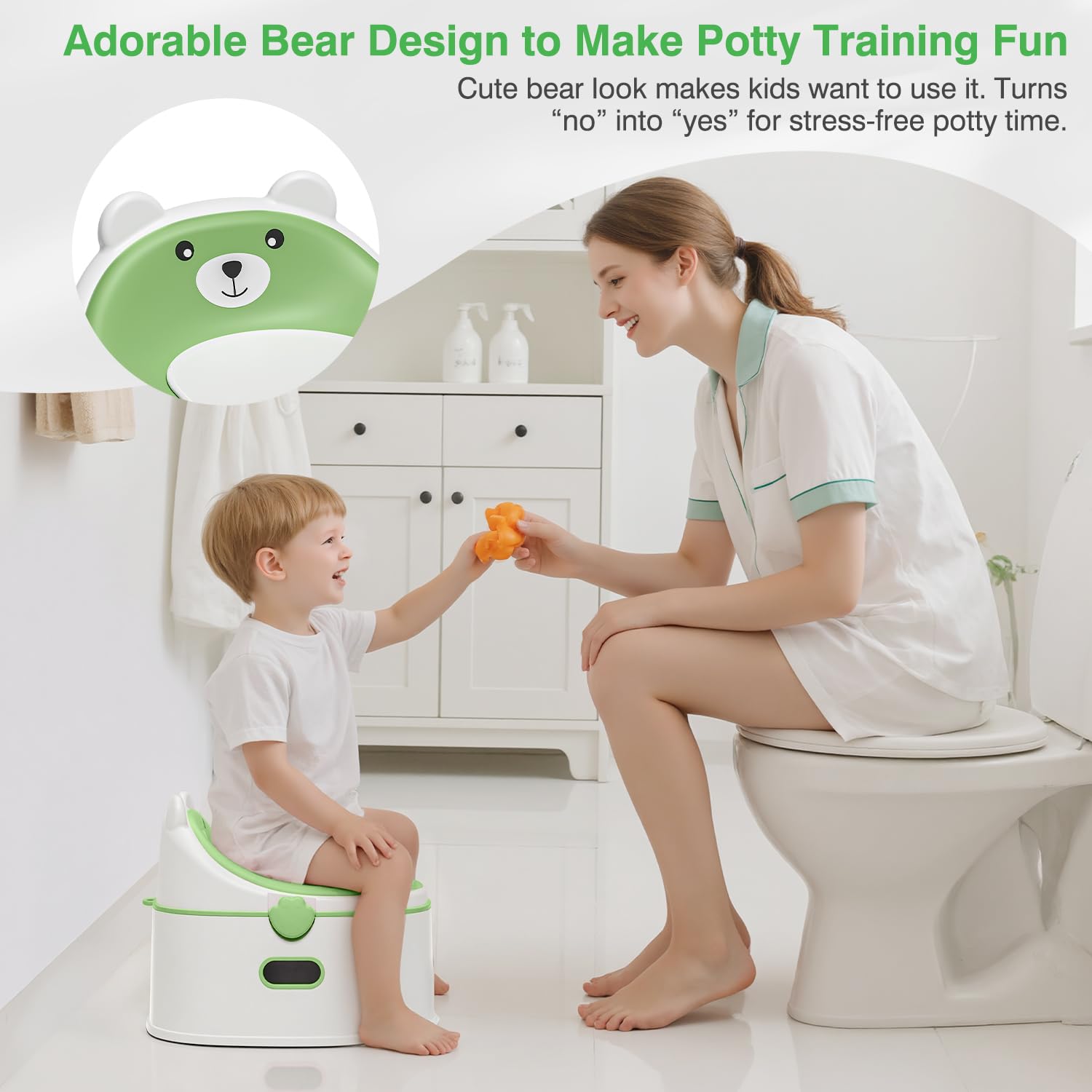 MoreFeel potty seat with step stool attached for convenient training
