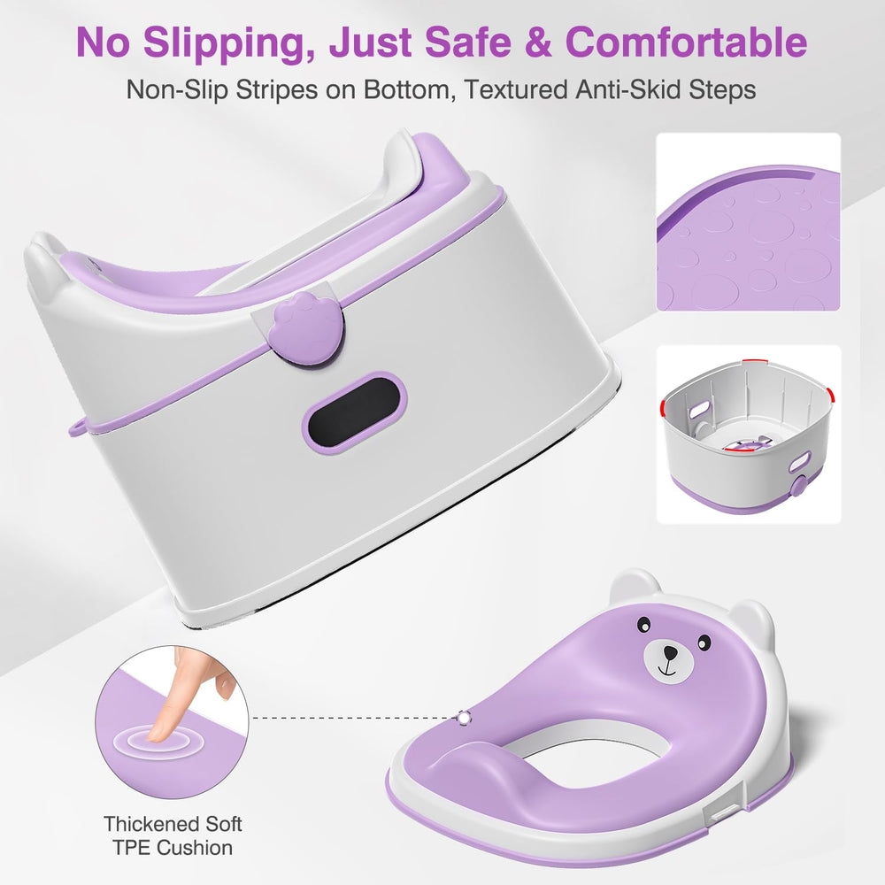MoreFeel removable potty bowl enables quick, hygienic cleanup.
