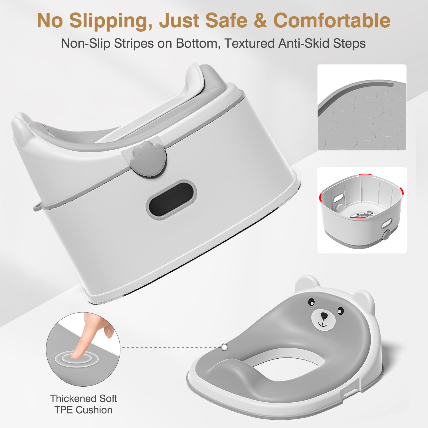 MoreFeel potty with removable bowl for quick cleaning