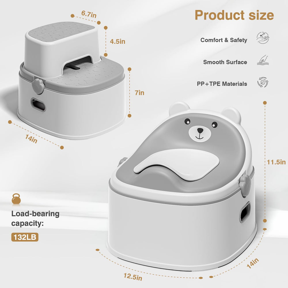 MoreFeel potty highlights non-slip base for stability