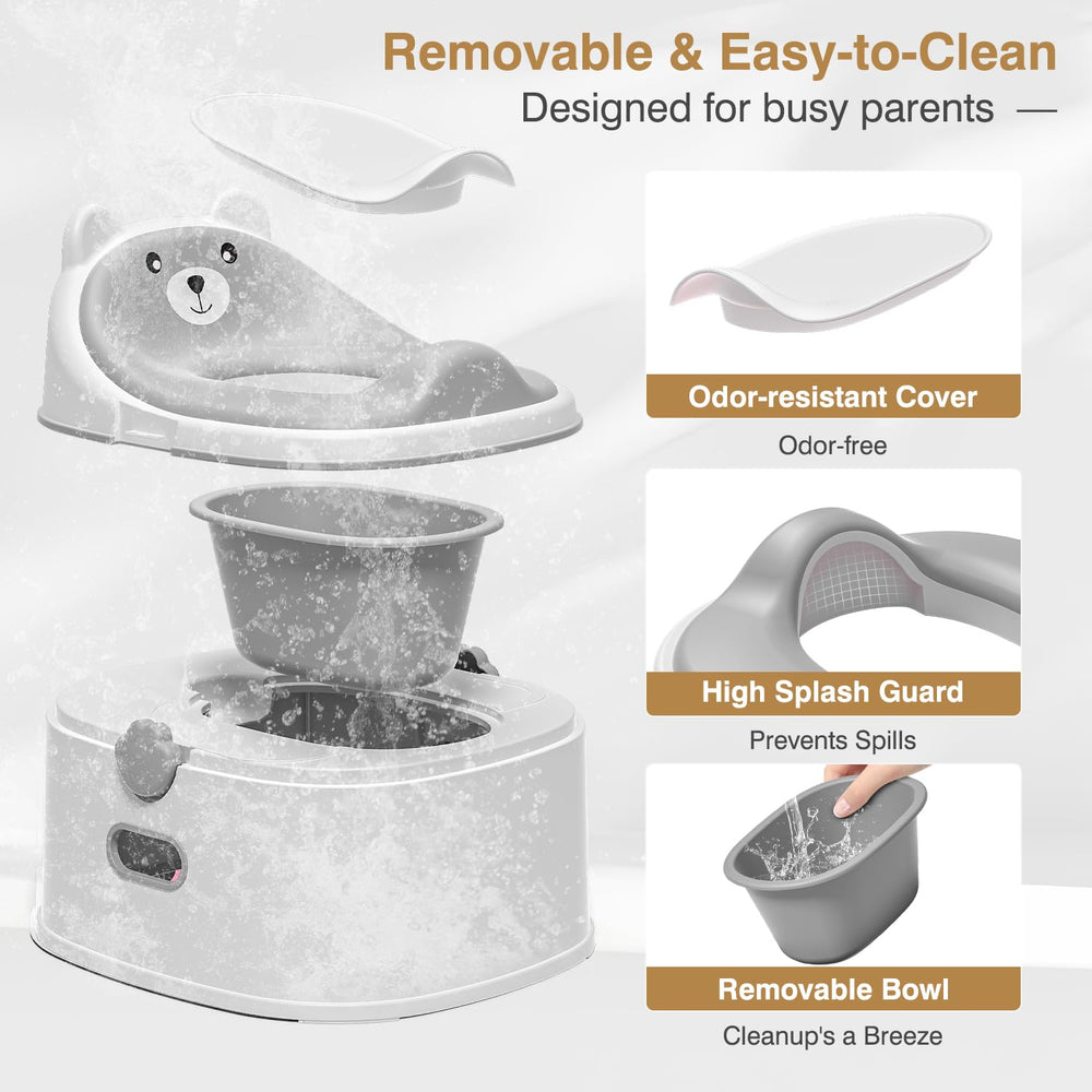 MoreFeel potty close-up on soft TPE seat for comfort