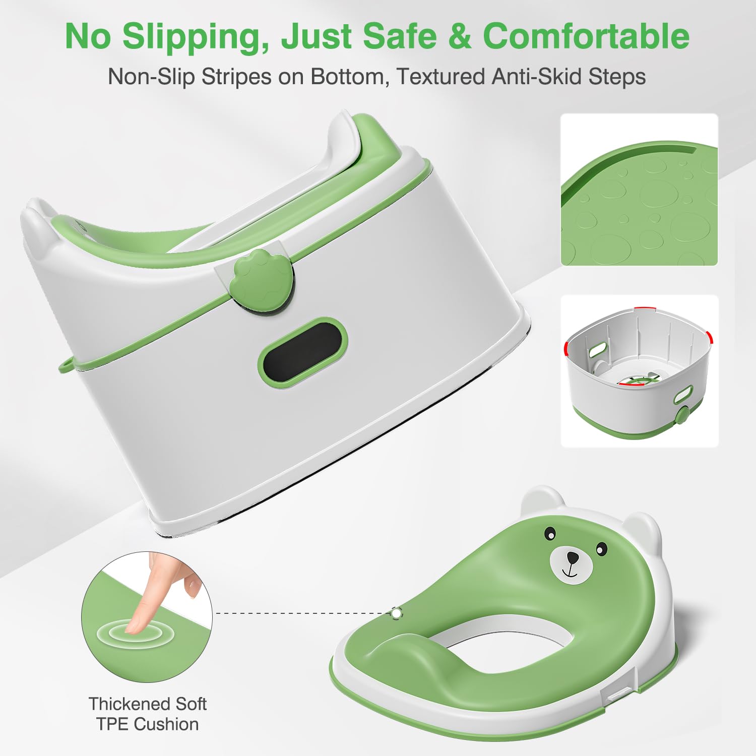 MoreFeel toddler seat close up showing comfortable seating