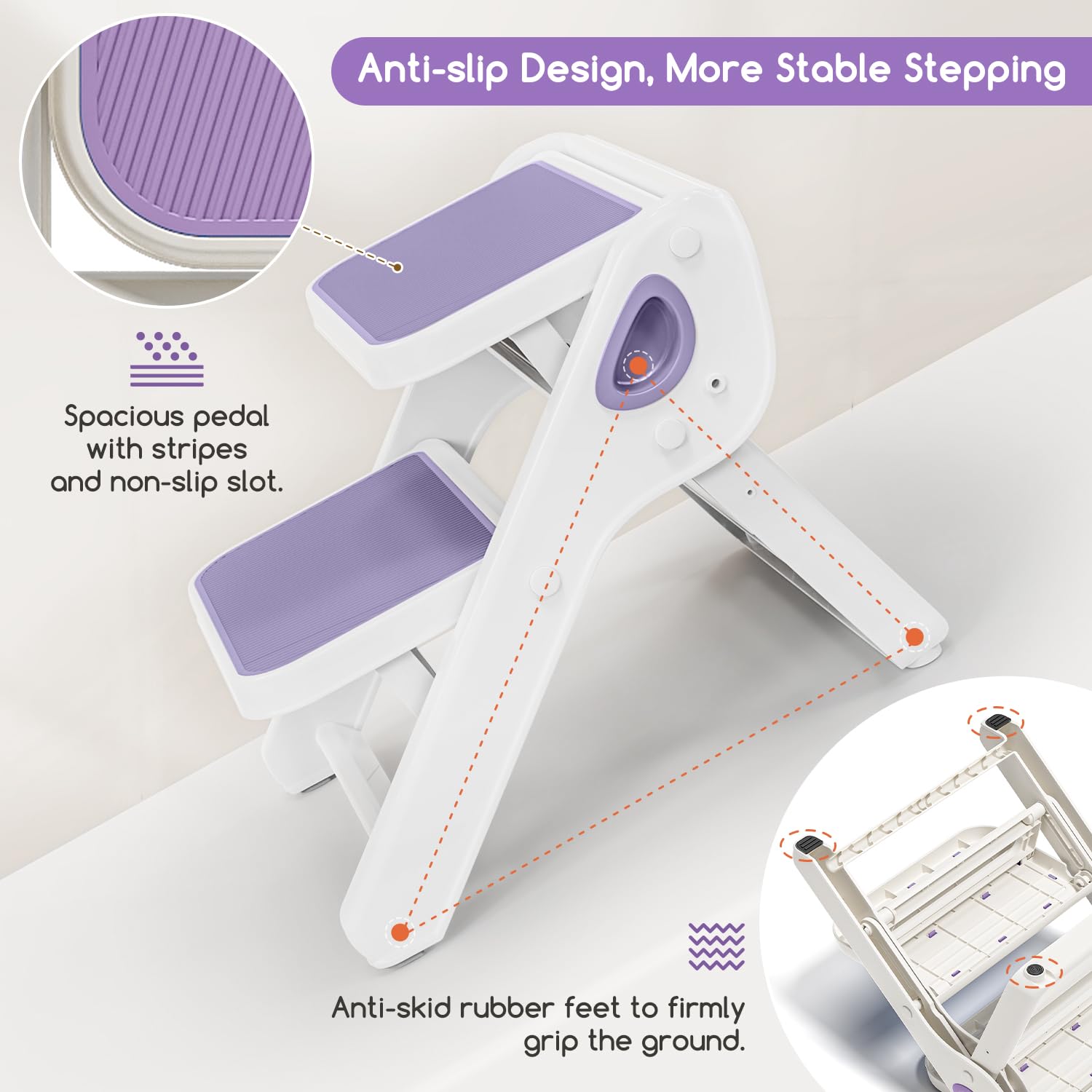 MoreFeel bathroom sink use stool providing steadier handwashing.