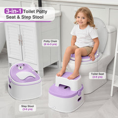 MoreFeel toddler toilet seat converts to standard toilets for family use.