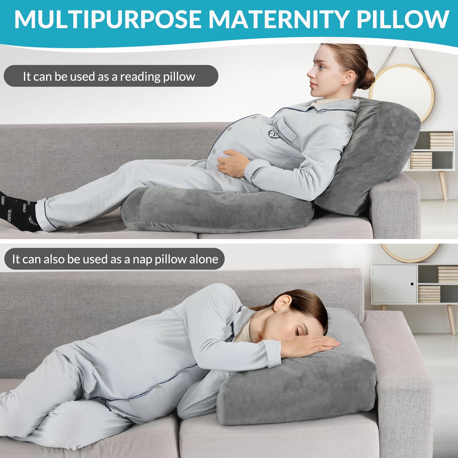 Morelexa detachable machine-washable cover keeps pillow clean