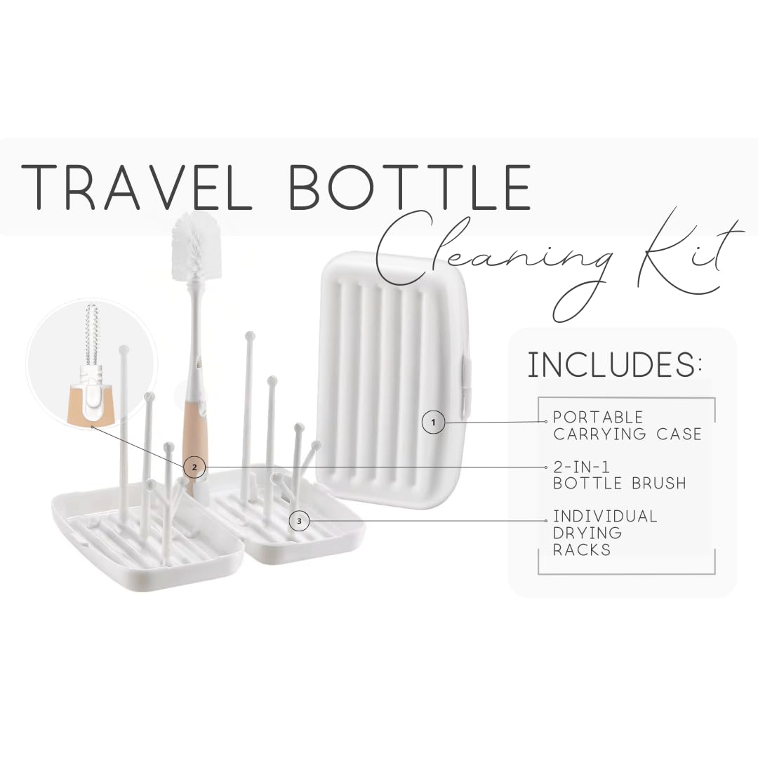 Morgan and Brooks Baby Bottle Brush Set for gentle, thorough bottle cleaning.