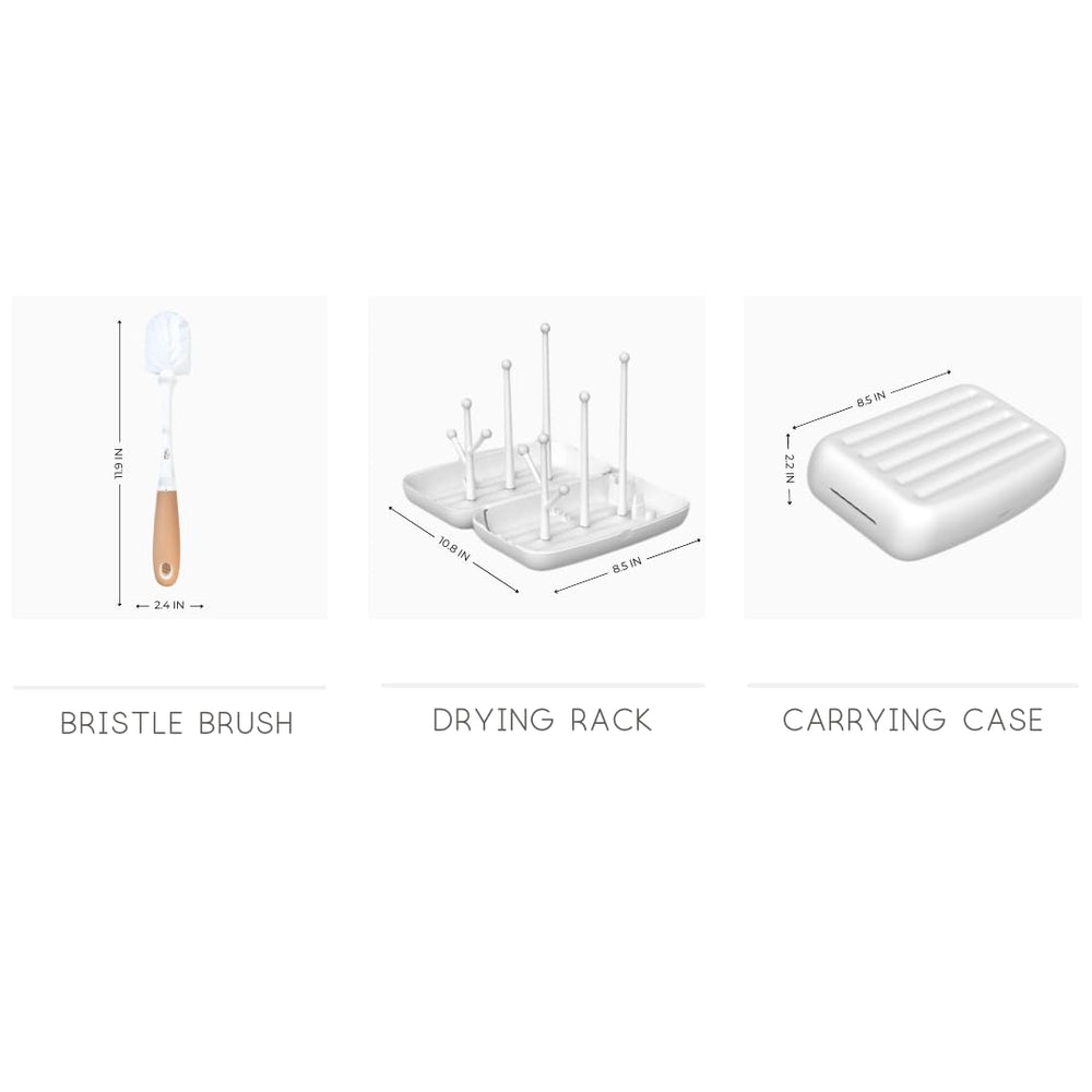 Morgan and Brooks Neutral Stylish Kit complements any bathroom or suitcase setup.