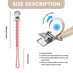 MORIBOX paci clip close-up shows secure attachment and easy grip