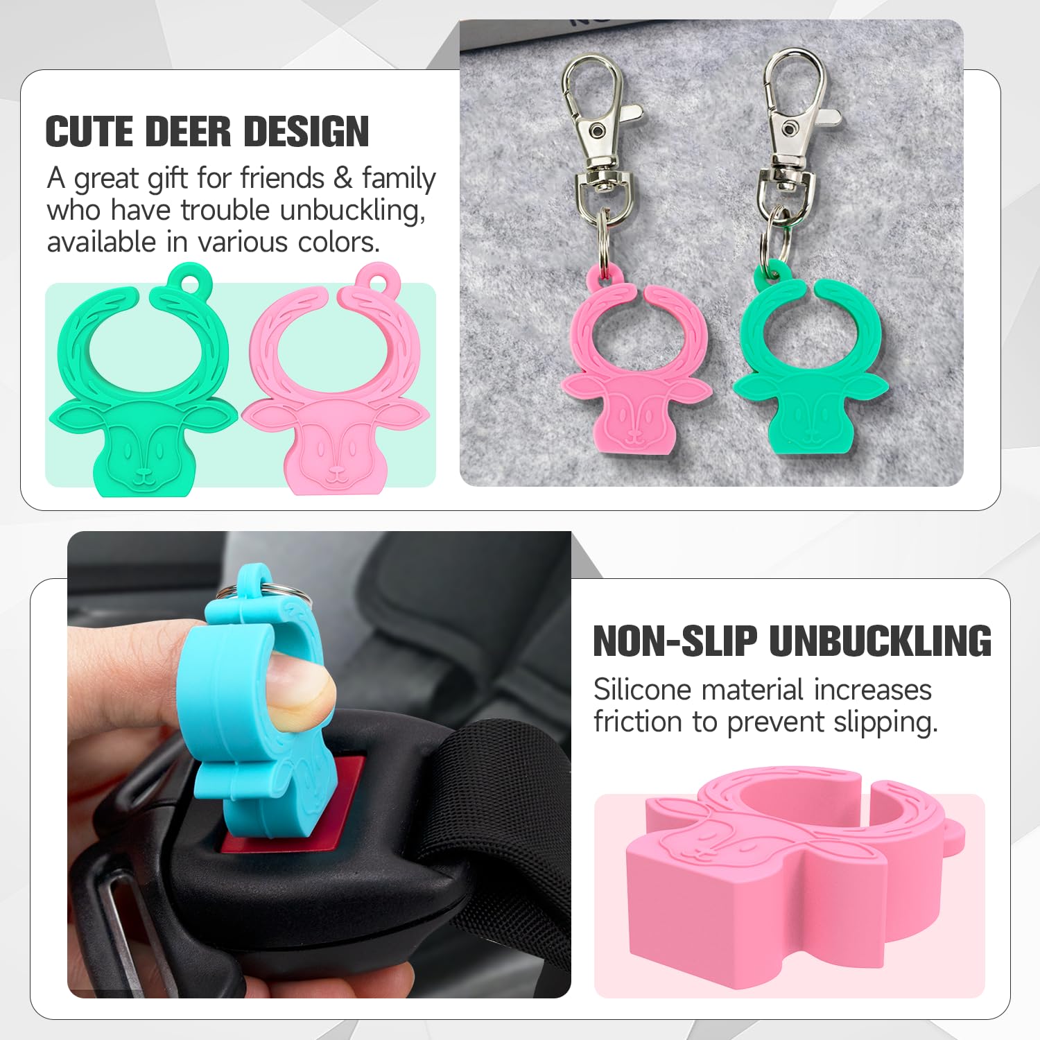 Ideal for easy harness releases during busy morning routines