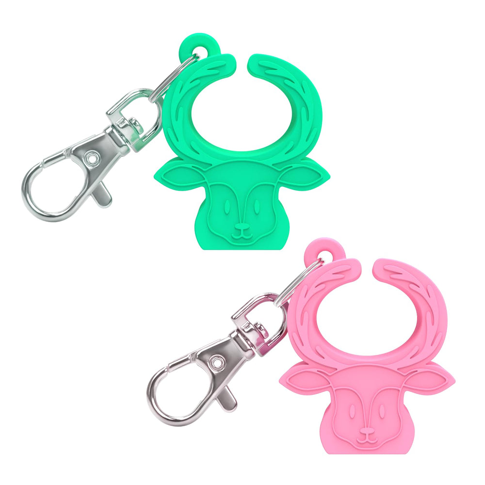MORLIKE LIVING silicone buckle release tool in pink-green eases buckling tasks for caregivers
