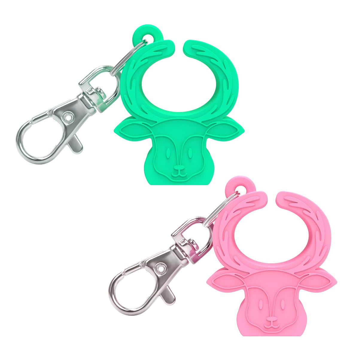 MORLIKE LIVING silicone buckle release tool in pink-green eases buckling tasks for caregivers
